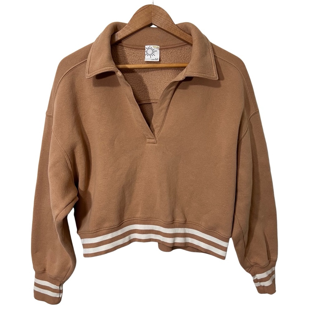 Aerie Brown Cropped Sweatshirt